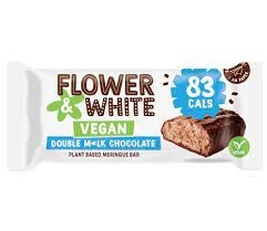 Flower & White Meringe Bar - Double Choc (Vegan)